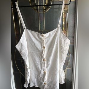 White/cream old navy button down spaghetti top